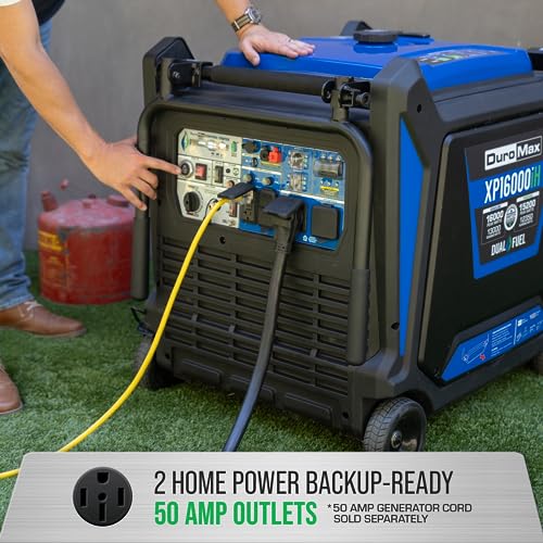 DuroMax XP16000iH 16,000 Watt Dual Fuel Portable Home Power Backup Inverter Generator w/CO Alert - Image 5