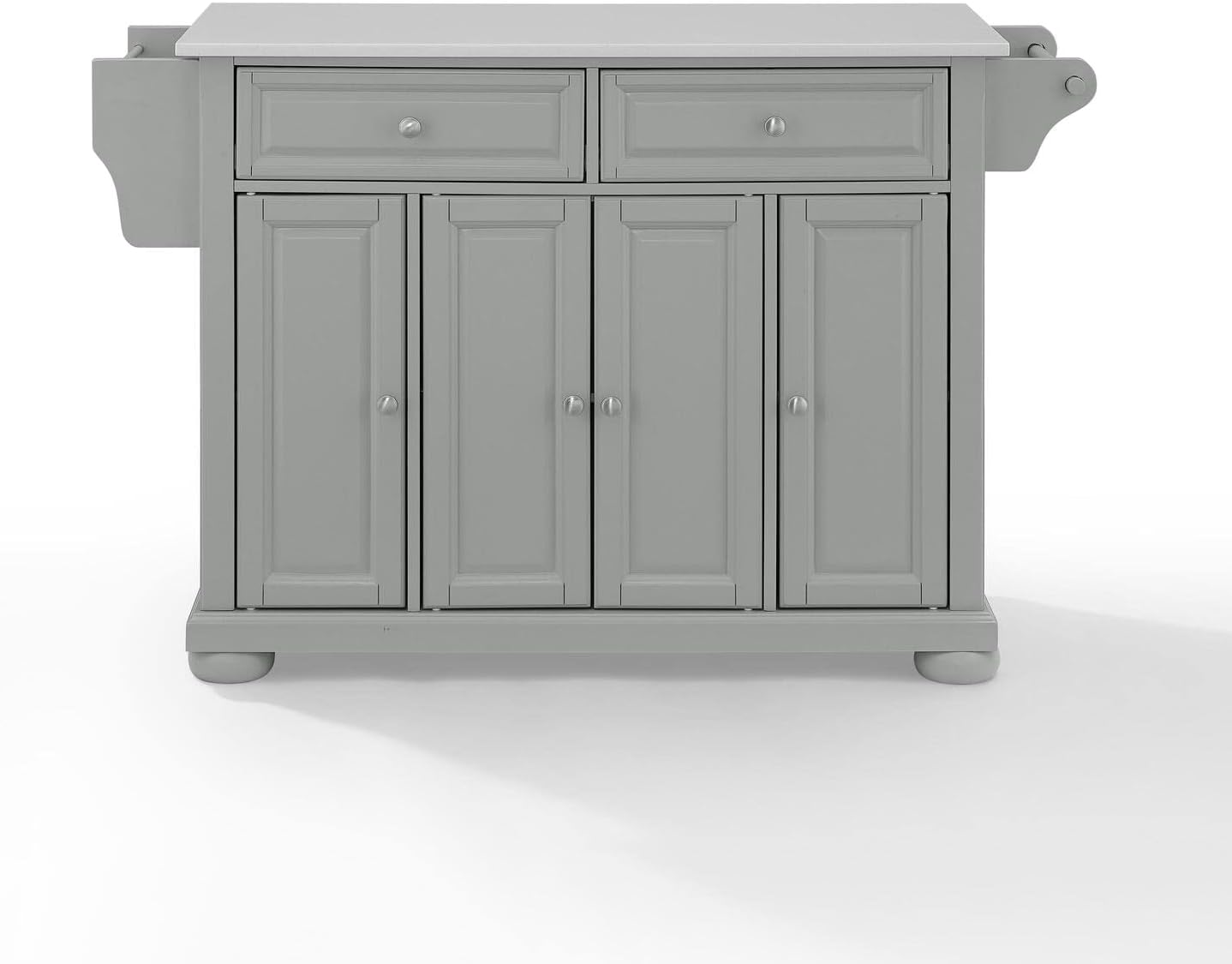 HomeStock Kitchen Island Cart with Stone Top - Modern Kitchen Storage Island, Portable Kitchen Furniture