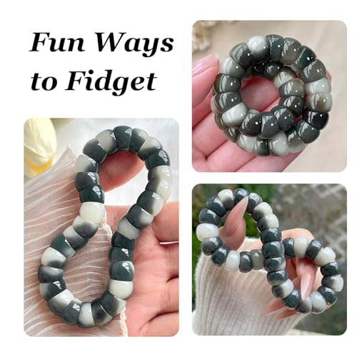 Image of Fidget Bracelet for Women Anxiety Bodhi Seeds Beaded Bracelets, Zen Fidget Stretch Bracelet Alleviate Anxiety Stress