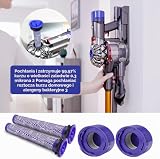 Dyson V8/V7 filtr wymienny, nadaje się do prania, filtr zastępczy absolutny i zwierzęcy, 2 filtry pocztowe HEPA, 2 filtry wstępne z narzędziem do czyszczenia