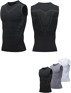NEZIH 2023 New Version Ionic Shaping Vest Ionic Shaping Vest Energxcell Ionic Shaping Vest Chest Compression Tops (Color : Black, Size : 2X-Large)
