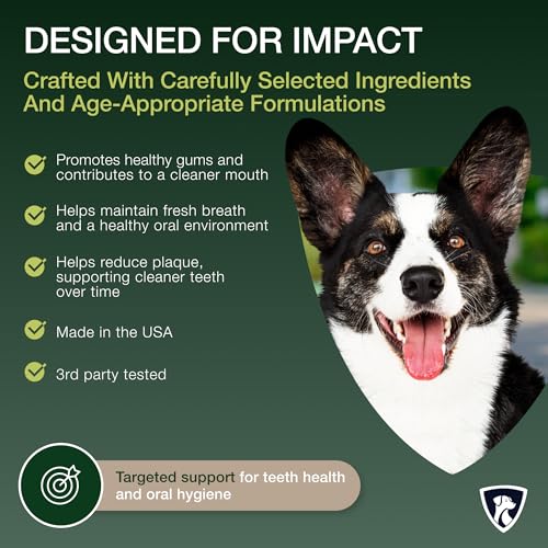 Select Senior Dog Dental Powder 30 Servings | Beef Flavored Dog Breath Freshener for Oral & Gum Health | Pet Dental Powder Helps Manage Plaque & Tartar Buildup and Chewing Issues | 4.6 Oz
