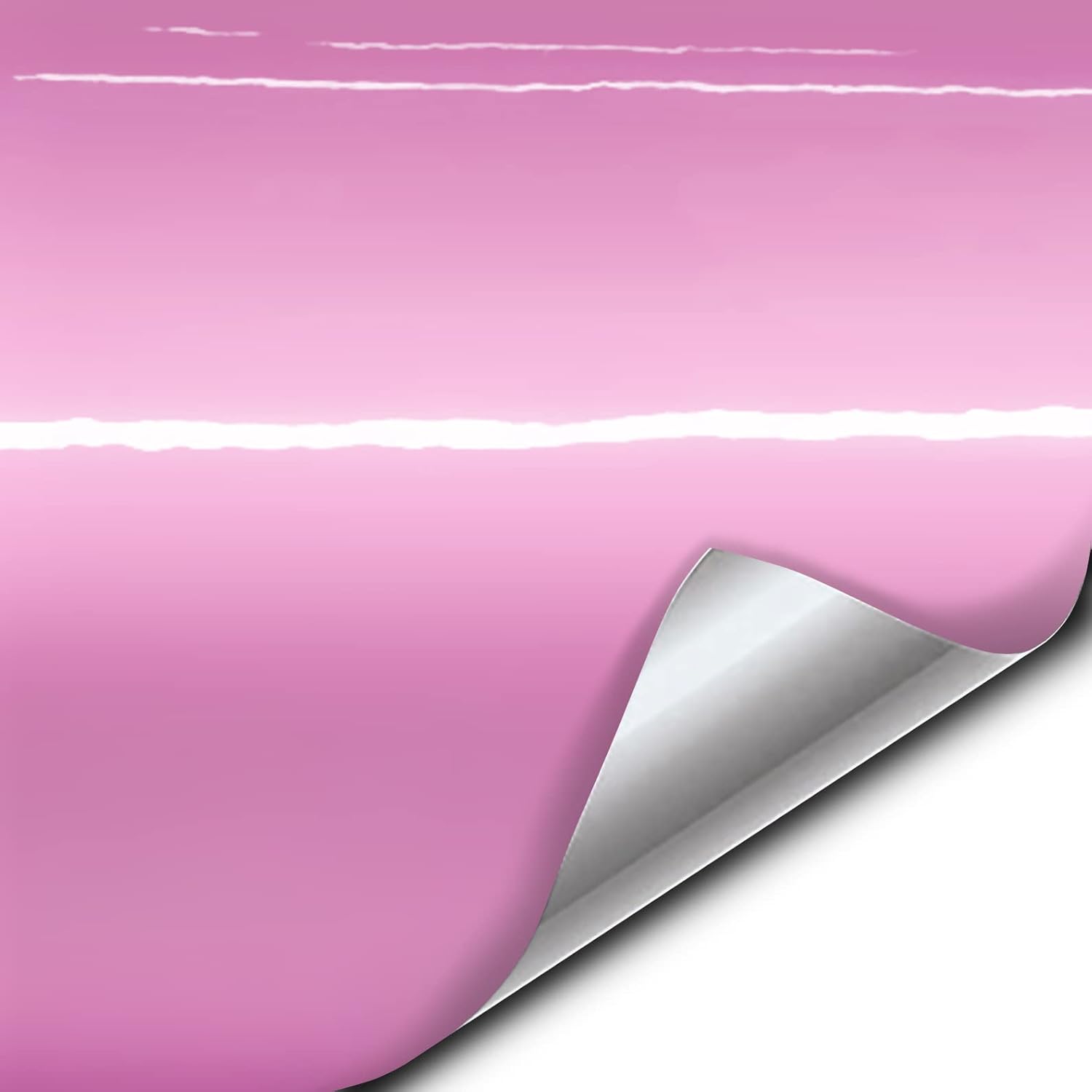 Pink Gloss Car Wrap Vinyl Roll with Air Release Adhesive 3mil-VViViD8 (25ft x 5ft)