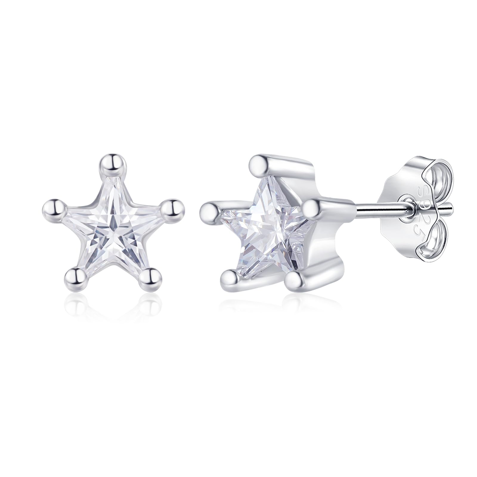 Cangall Ohrstecker Silber 925 Klein, 925 Sterling Silber Blu