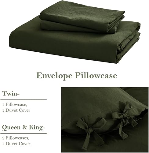 Miniatura 8 de annadaif - Juego de funda de edredón (algodón, 2-3 piezas (1-2 fundas de almohada, 1 funda de edredón), diseño de lazo ultra suave, para hombres,