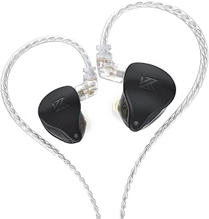 KZ AST Earphone 12 BA Unit high-Fidelity bass Monitor Earphone Balanced Armature Earphone Noise Reduction earplugs Body Engineering Comfortable Sports Music Earphone (no mic, Black)