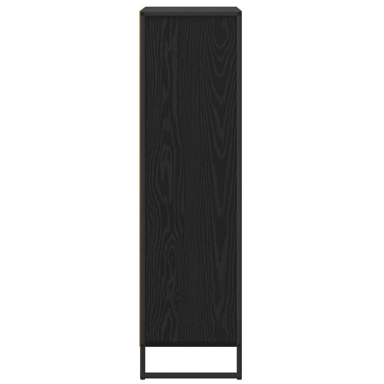 Libreria 68 x 30 x 108,5 cm, in legno con 3 ante e robusto telaio in acciaio, per soggiorno, ufficio, camera da letto, corridoio, biblioteca, divisorio, salvaspazio, durevole, design moderno