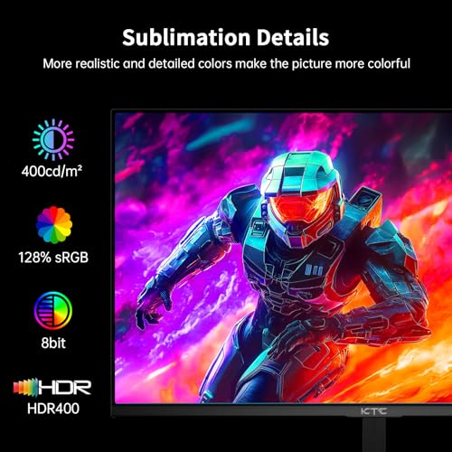 Image of KTC 24.5 Inch 400Hz Gaming Monitor, FHD 1080P 240Hz Computer Monitor, Fast IPS, FreeSync /G-Sync Compatible, HDR400, DisplayPort x2 HDMI x2, VESA, Tilt Adjustable,H25X7