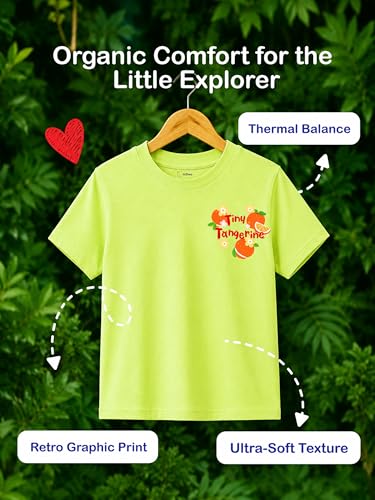 Image of Kidbea Bamboo Kids T-Shirt Ultra-Soft Premium Half Sleeve Graphic Tee for Girls, Casual Summer Wear for Toddlers & Kids
