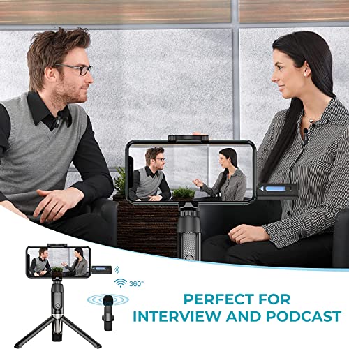 Image of K35 Wireless Collar Mic for Android Smartphone Camera Dekstop Laptop and Mobile Microphone 3.5mm Wireless Mic for YouTube Recording ASMR Videos Vlog Podcast & Interviews (Pack of 1, Black)