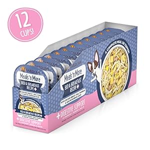 Weruva Meals ‘n More Natural Wet Dog Food, Bed & Breakfast Plus Digestive Support, 3.5oz Cup (Pack of 12)