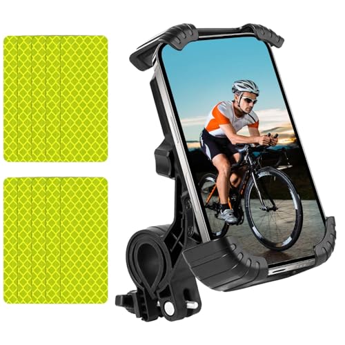 Soporte para Teléfono Móvil para Bicicleta,Coche Eléctrico, Moto, Navigazione, Retráctil, con Almohadillas de Goma Engrosadas (con Adhesivo Fluorescente)