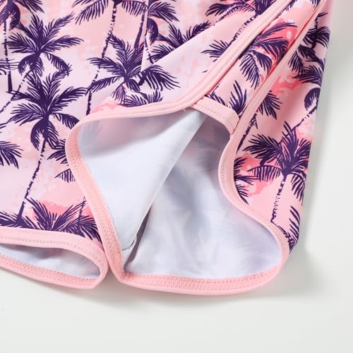 Image of DREAM BUS Toddler Girls One Piece Swimsuits with Boyshorts Little Girls Bathing Suit Summer Swimwear for 18M-6Y