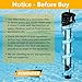 AquaMiracle Aquarium Filter U - V Fish Tank Filters for Green Water, Fish Filter Pump with Timer, 130GPH Pump with 6W Light, for 10-40 Gallon Aquariums