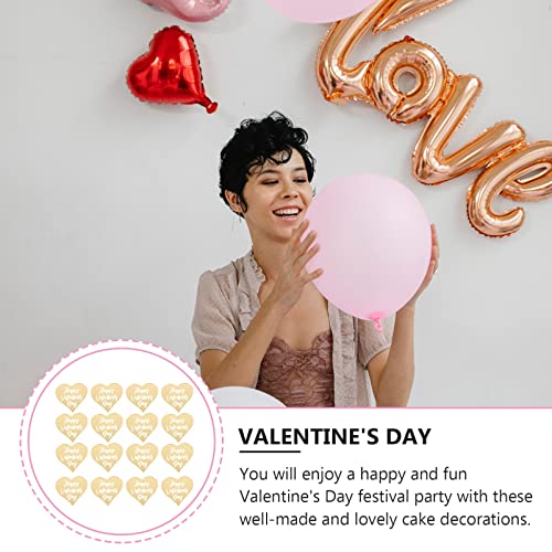 Alipis Toppers De Cupcake Para Dia Namorados Feliz Dia Namorados Bolo De Coração Disco De Acrílico P