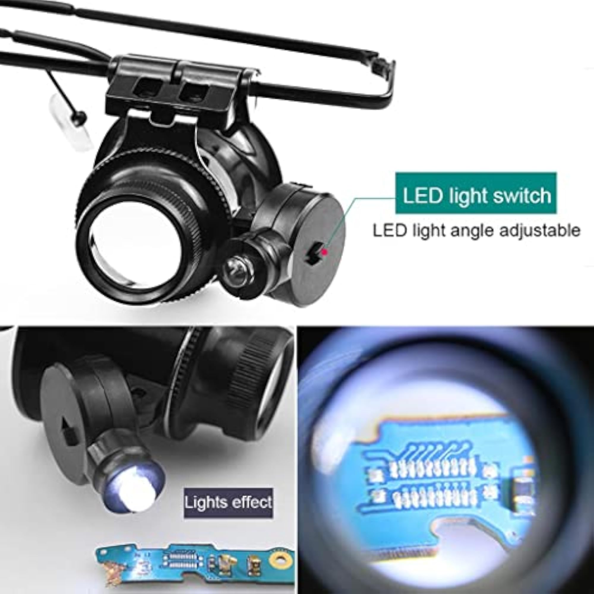 20x Magnifying Glasses Lens with LED Lamp