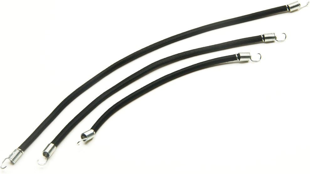 15Pcs Bungee Cords Elastic String for RC Rock Crawler Truck Roof Rack Upgrade Parts Black (10cm/15cm/20cm)