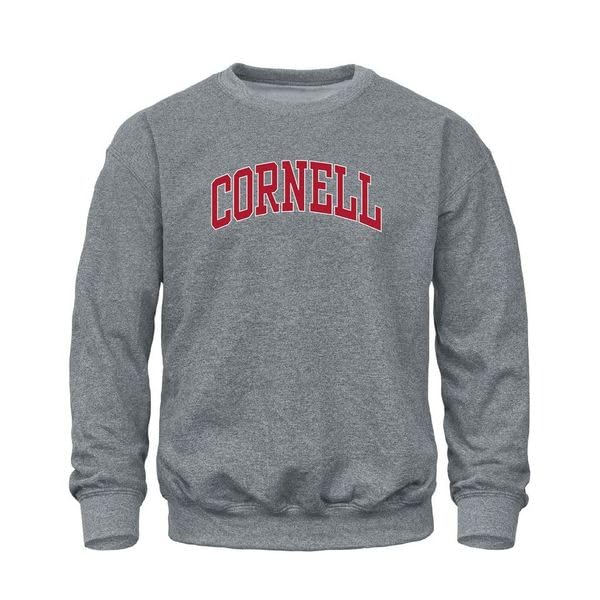 Barnesmith Cornell University Big Red Adult Unisex Crewneck Sweatshirt Classic Charcoal Grey XX-Large
