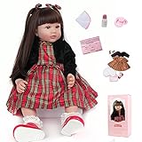 ZIYIUI 24 Pollici 60cm Bambole Reborn Femmina Baby Silicone Bambolotti Ragazza Bambole Originale Bella Realistiche Dolls Ragazze Appena nate Sveglia della Ragazza del Ragazzo Bambini Giocattolo