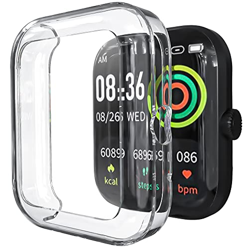 Image of Sounce Protective Case Cover Compatible Noise ColorFit Pulse Grand Overall Protective Case TPU HD Clear Ultra-Thin Cover with Unbreakable Screen Guard - Transparent