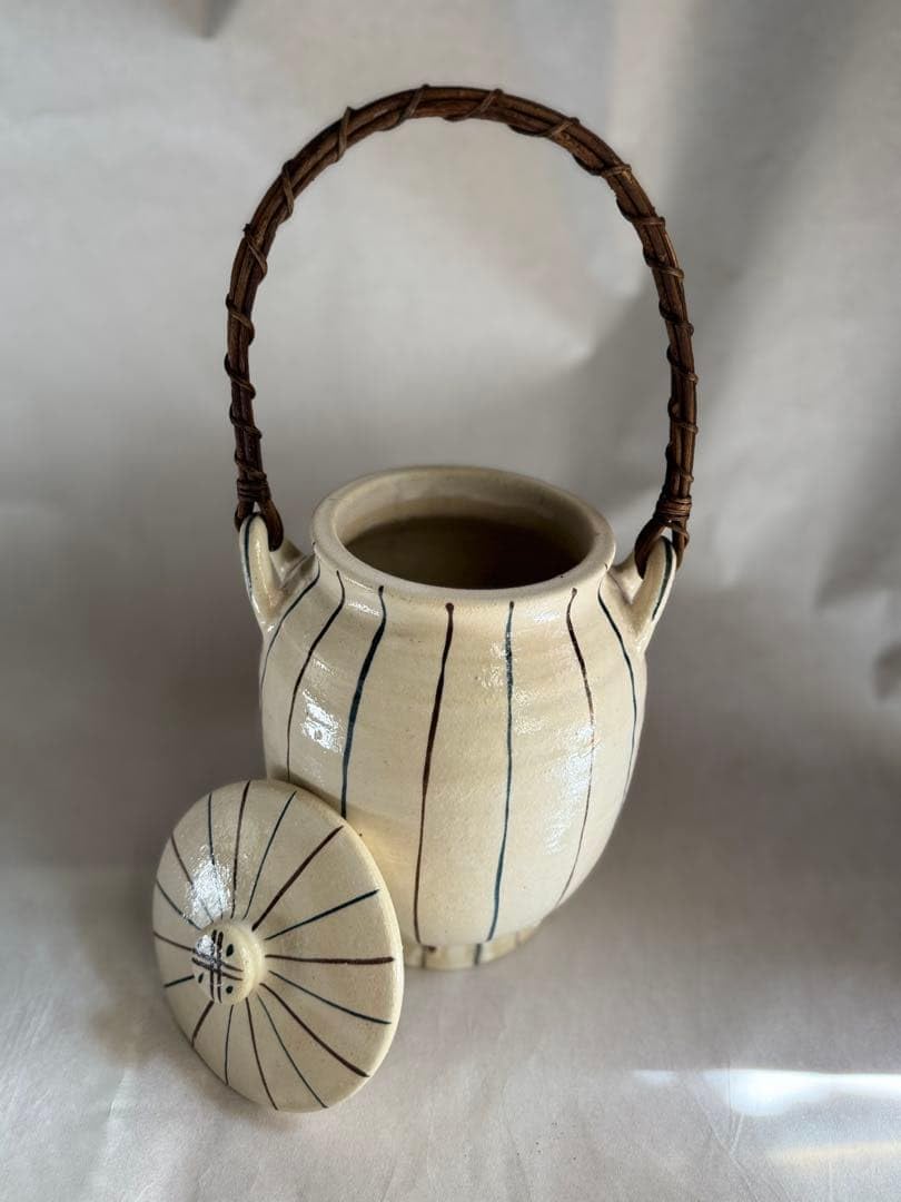 清水六兵衛作　唐津茶碗　銘「相生」　仕覆・共布付　即中斎極め箱　D　R5987 清水六兵衛作 唐津茶碗 銘「相生」 仕覆・共布付 即中斎極め箱