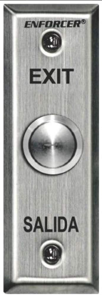 Seco-Larm Enforcer Push-to-Exit Plate, Vandal Resistant, Slimline (SD-7104SGEX1Q)