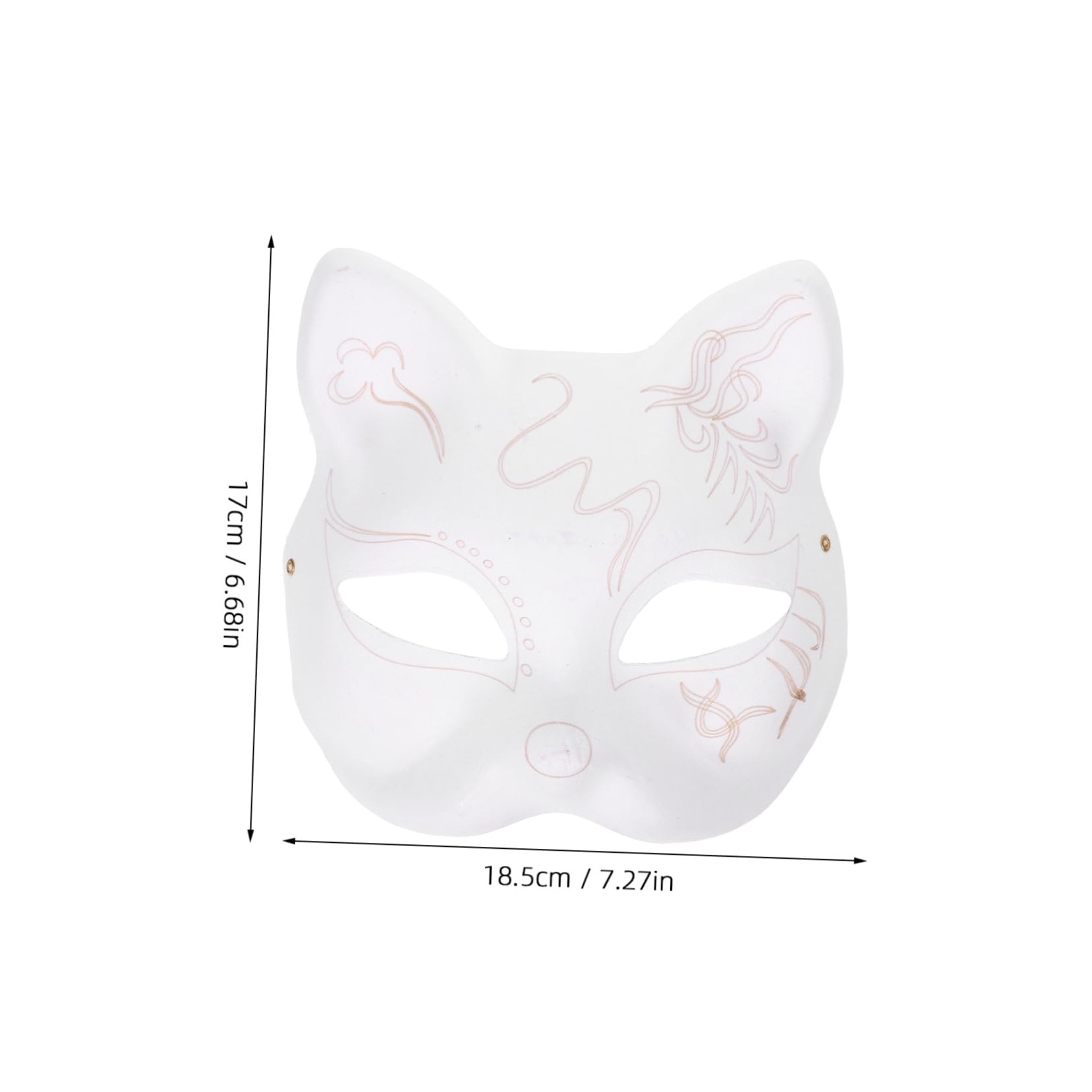 FUNOMOCYA Cat Face Paper Mask Unpainted Animal Shaped Masquerade Supplies for Festivals Parties and Creative Projects