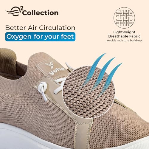 Image of YOHO Trip Sneakers for Men | Stylish Casual Shoes with Elastic Laces | Comfortable, Stretchable & Ultra-Lightweight | Premium Breathable Mesh Fabric
