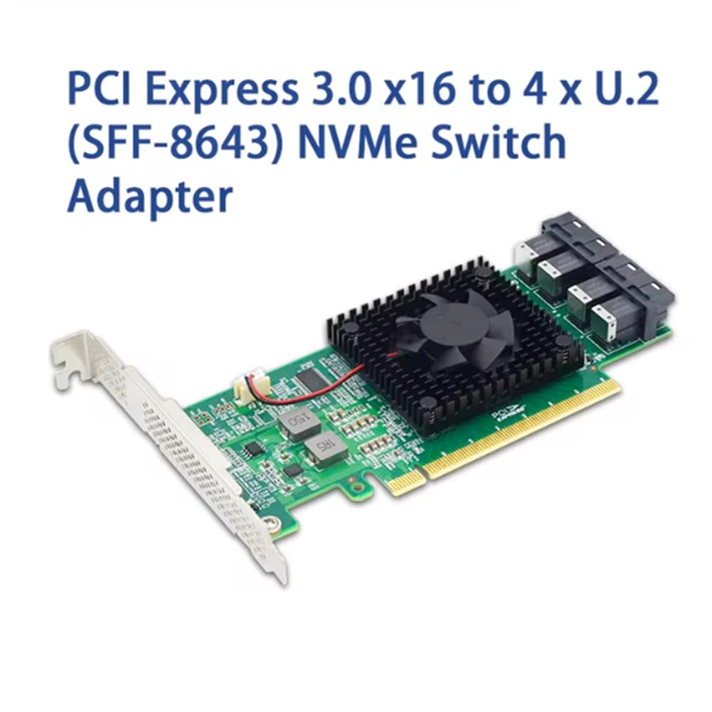 Adattatore Switch PCIe3.0 X16 A 4 X U.2 NVMe SSD 4 X Adattatore Switch U.2 NVMe SSD per Controller PLX8747 Adattatore PCIe3.0 PLX8747