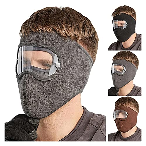 Winddicht Antidust Gezichtsmasker, Fietsen Ski Ademend Maskers Fleece Face Shield High Definition Anti Fog Goggles Hood… - Image 3