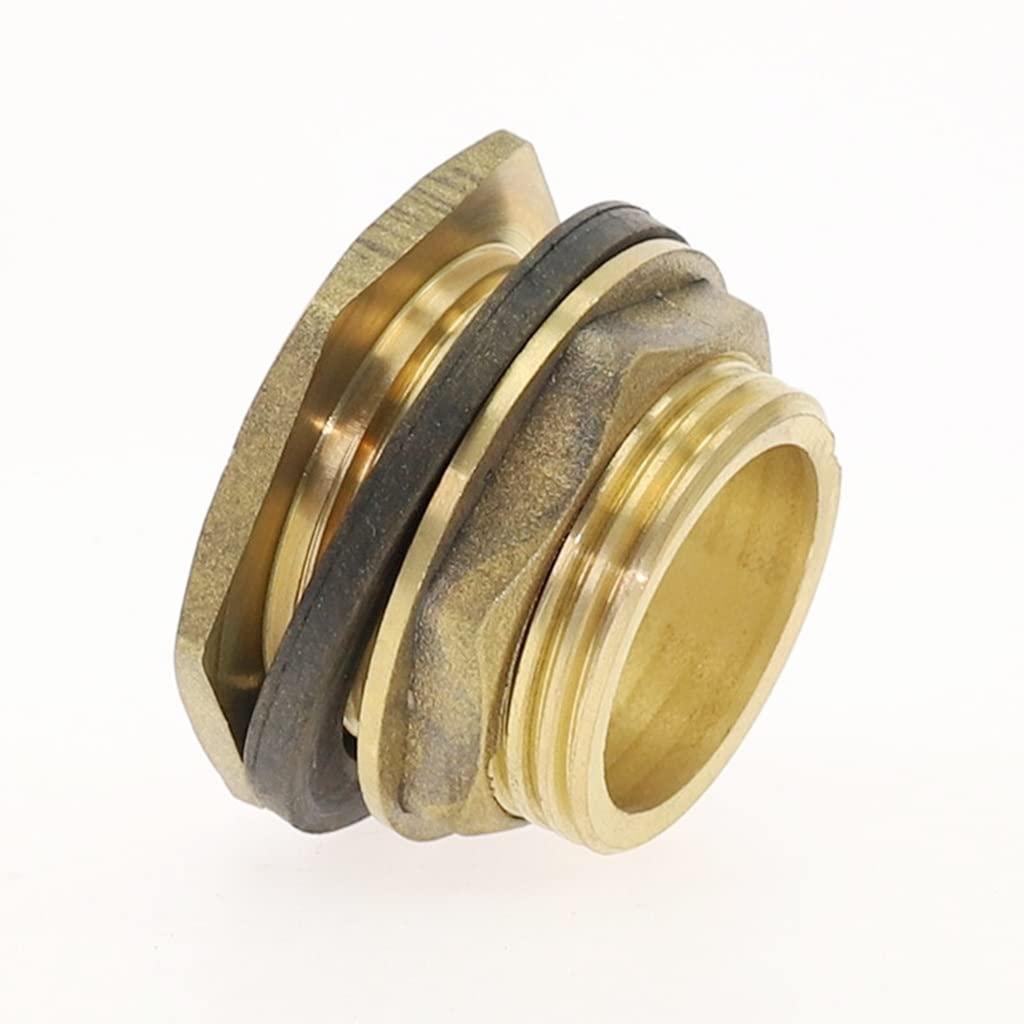 Crcrc Men's One Color 1Pcs Brass Hose Connector, Thread Swivel Fitting Nut For Fish Tank And Water Pipe Applications(1Inch)