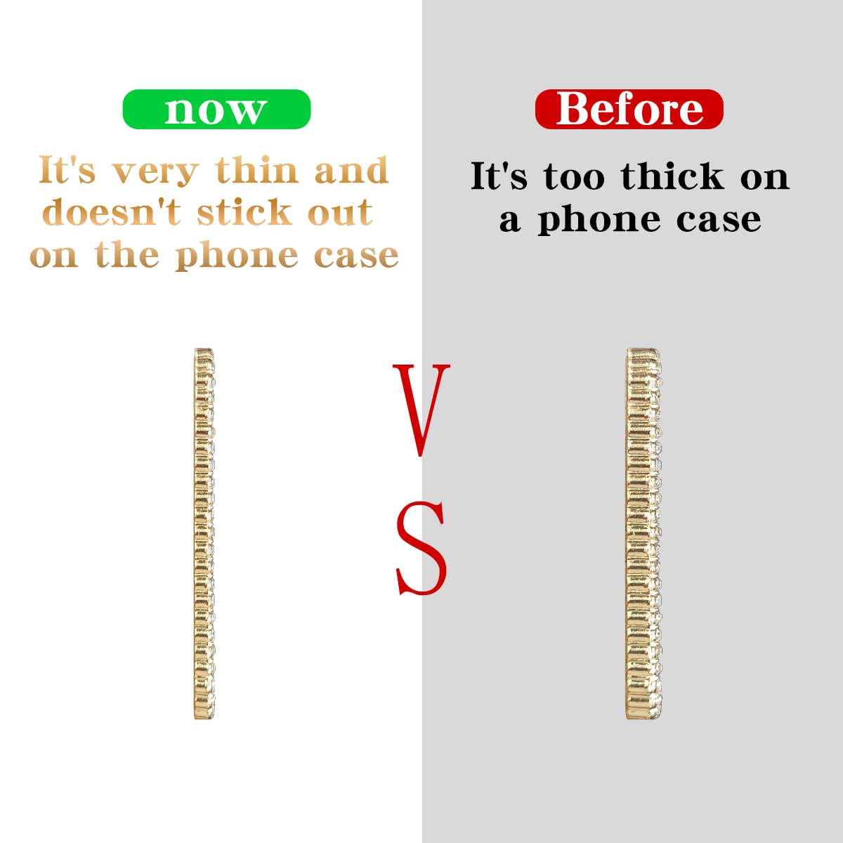 Erolagomat Bling Makeup Mirror for Phone Case Phone Charm??Slim Design??Travel Mirror Mirror Decal Acrylic Mirror Sticker Stick on Back of Phone Charm (Heart Shape)