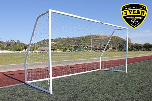 G3Elite Pro Soccer Goal - Official Regulation League & Tournament Sized - 24x8, 21x7, 18.5x6.5,12x6, 7x5 or 6x4 - Portable Goals - Exclusive Weatherproof Dipped Coating - 3 Yr Warranty!
