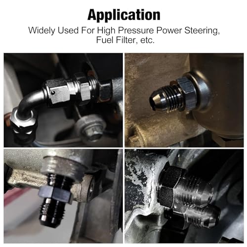 EVIL ENERGY 6AN Male Flare to M16x1.5 O Ring Seal Power Steering Adapter Fitting Connector Aluminum Black by EVIL ENERGY - Used condition - Image 7