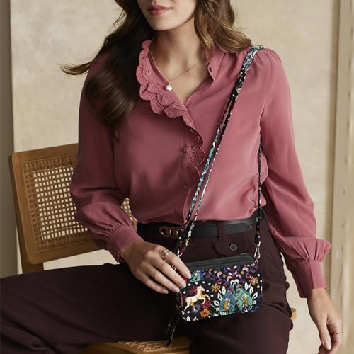 Image of Vera Bradley Women's Cotton All in One Crossbody Purse With RFID Protection
