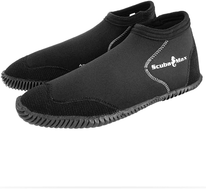 ScubaMax 3mm Low Cut Soft Sole Neoprene Dive Boots with Aqua Vents