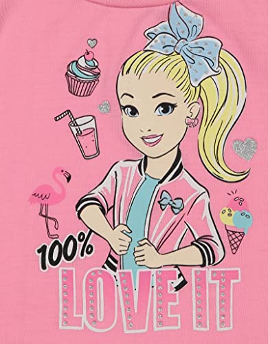 Jojo Siwa Little Girls T-Shirt And French Terry Shorts Outfit Set Pink 7-8 #TOP4