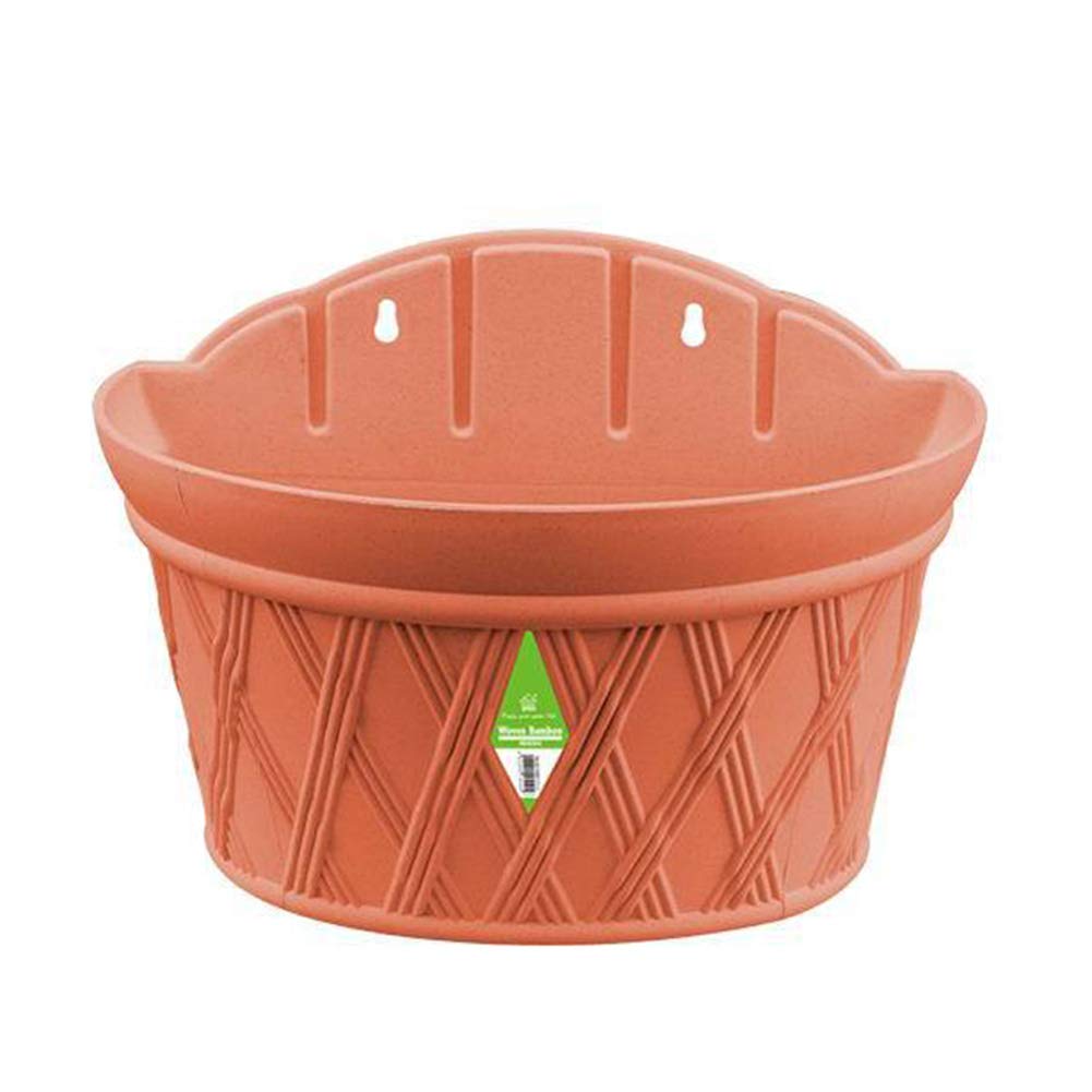 Fioriera sospesa, semicircolare in plastica, per interni ed esterni, giardino, balcone, ringhiera, recinzione, vasi da appendere