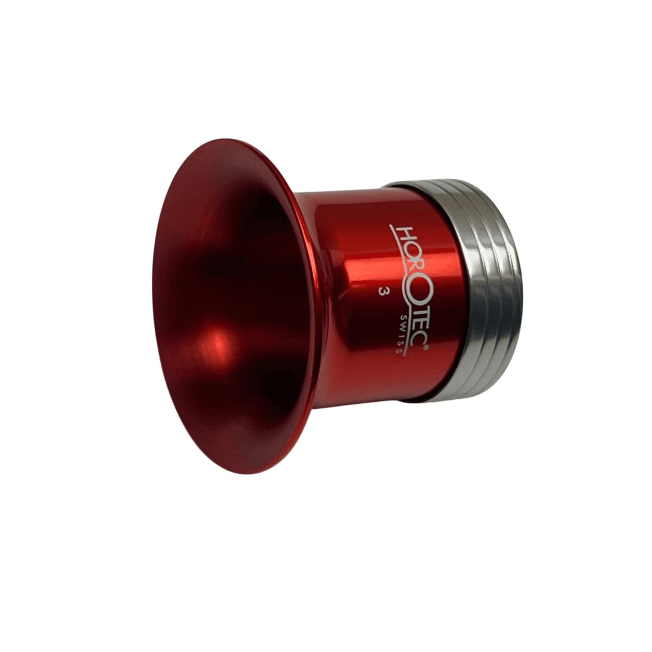 MSA00.033-3 czerwona anodowana lupa, okulary zegarmistrzowskie 3,5 x, aluminium, soczewka 25 mm, precyzyjna lupa