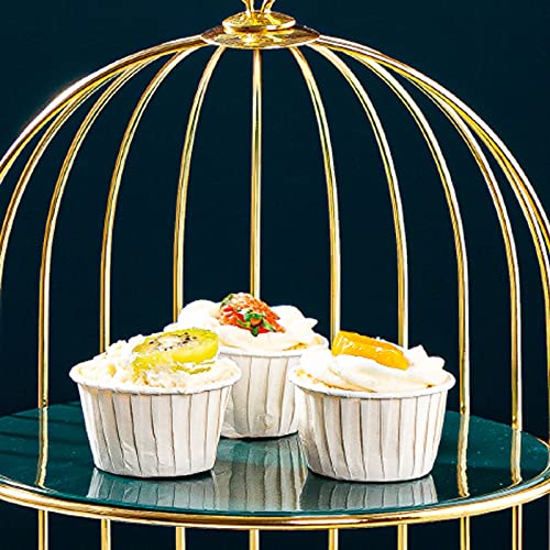 Image of Cake stand 3-tier Cake Stand Ceramic Cake Tray Detachable Multi-color Cake Display Stand Dessert Table for Cupcakes, Fruits, Biscuits, Pastries Dessert stand (Color : Black, Size : Small)