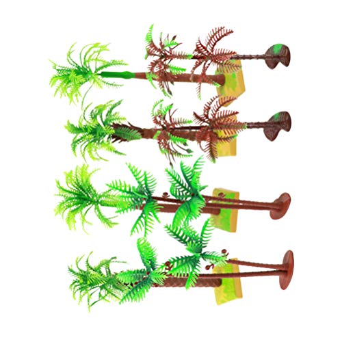 HEALLILY 8 Pcs PlÃ¡stico Palmeira de Coco Em Miniatura Ãrvore de Coco Bolo de Coco DecoraÃ§Ã£o de Pa