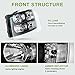 AUTOSAVER88 Headlight Assembly Compatible with 2007-2013 Chevy Silverado 1500/2007-2014 Silverado 2500HD 3500HD Models Only Headlamp Driving Light Black Housing Clear Reflector Clear Lens