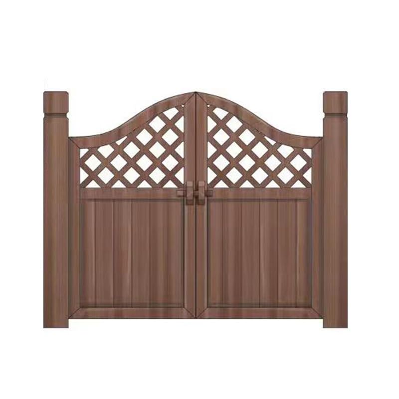 Gewölbtes Gartentor aus Holz mit Doppeltür, 60 x 120 cm, Sichtschutzzaun-Trennwand für Innenhof und Gemüsegarten, langlebige und stilvolle Zugangslösung