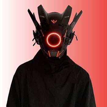 1/1スケール 仮面風ヘルメット 完成品 コスプレ道具 Amazon | 賽博パンクフルフェイスマスクヘルメット手作り製品