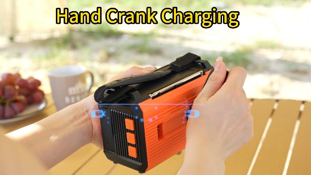 Solar Wind Up Emergency Radio - With 27000mAh Power Bank, AM/FM Weather - View #10