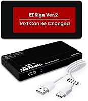 Vista 9 de Santek EZ - Letrero digital de papel electrónico de 2.9 pulgadas, recargable, inalámbrico, pantalla tricolor eink con mensajes personalizables
