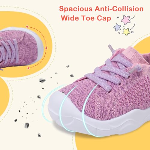 Image of LeIsfIt Toddler Shoes Boys Girls Wide Toe Box Breathable Slip-On Sneakers Kids Lightweight Barefoot Feel Shoes for Everyday Play