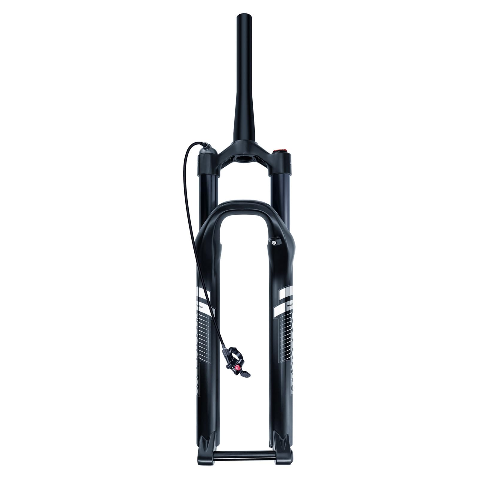WIQUYBML Mountain Bike Forks 27.5/29inch Bikes Suspension Fork 1-1/8" Straight/tapered Front 120mm Travel Rebound Damping Manual/Remote 15 * 100mm Thru Axle(Tapered-remote,BLACK29)