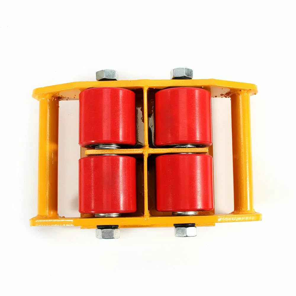 Carrello meccanico a 360° per camion pesanti, trasportatore industriale per stoccaggio, distribuzione e trasporto, ideale per il trasporto di oggetti grandi, pesanti e mobili di uso quotidiano (giallo