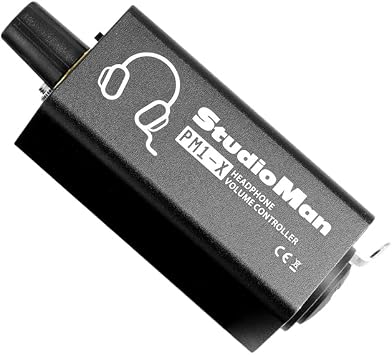 StudioMan PM1-X Headphone Volume Controller - 3.5mm Headphone Jack, XLR Stereo Input, Mono/Stereo Switch, Belt Clip for Stage, Studio, Live Performances